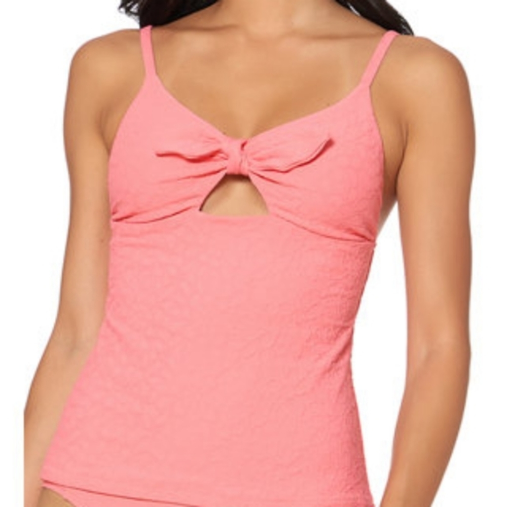 Jessica Simpson‎ Rose Bay Tie Front Tankini Melon S